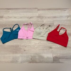 PINK Victoria's Secret Sports Bra Set - Teal, Pink, Beige, Red